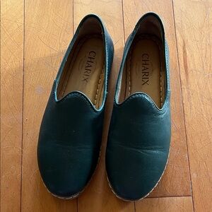 Charix Women's Dark Green Slip-On Loafers